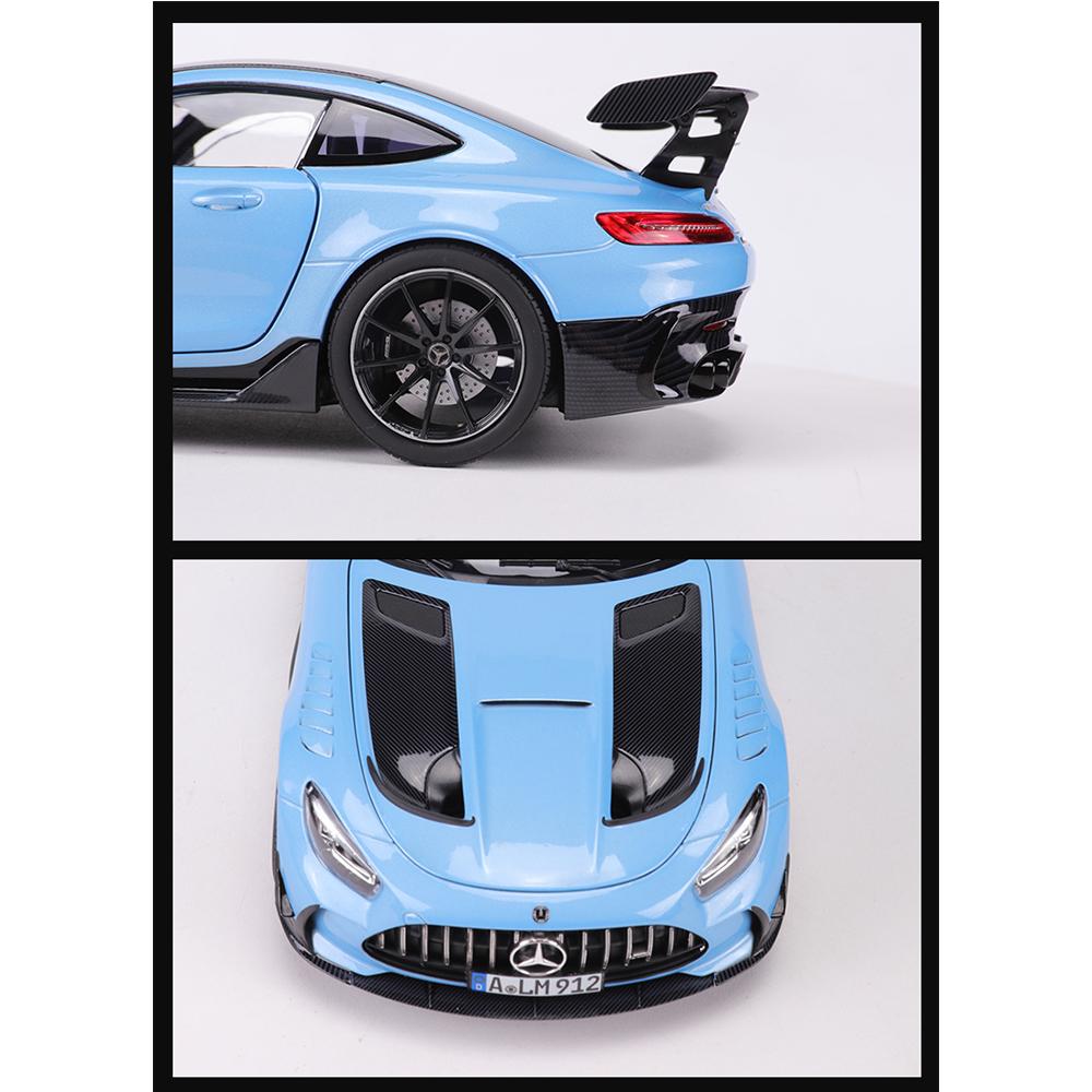 1/18 Scale Benz AMG GT Black Series Diecast Car Model with  Sound and Light, Pull Back Toy Car Model for Kids Adult Collection Gift