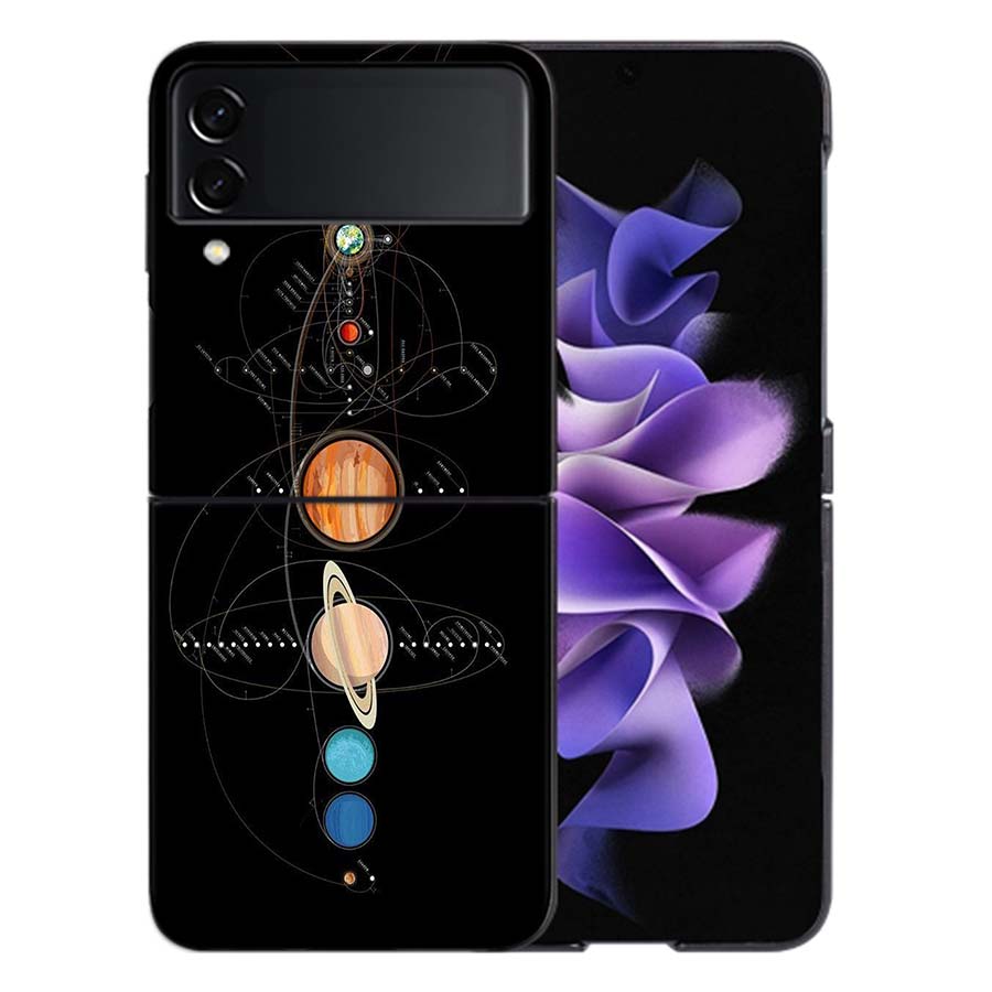 Cosmic Galaxy Phone Case For Samsung Z Flip 6 7 5G Galaxy Z Flip 5 4 3 5G Cases Shockproof Hard Cover TPU