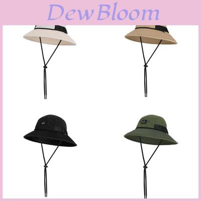 Summer Straw Wide Brim Hat With Adjustable Chin Strap For Outdoor Hiking And Sun Protection