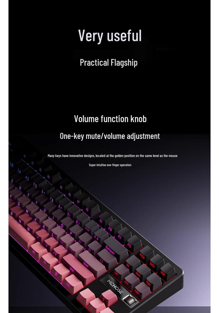 MCHOSE G87 Kabellose Mechanische Tastatur - Seitlich Bedruckt, Drei-Modus Bluetooth, E-Sport Gaming