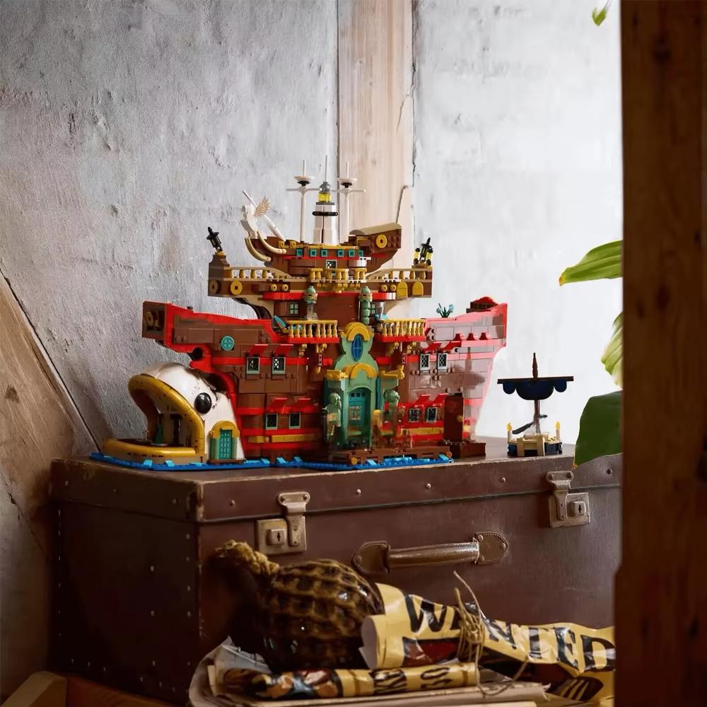 New Style Floating Restaurant Model In Hong Kong, Building Blocks, Bricks, Craft Toys, Children'S Birthday Gifts, Adult Holiday
