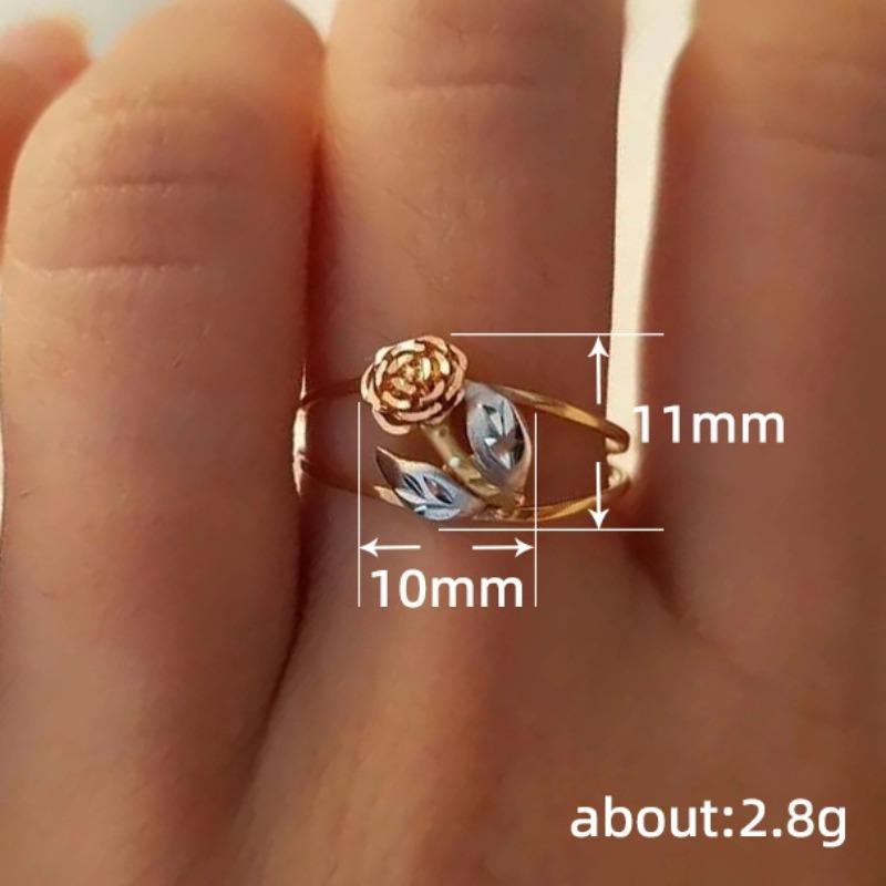 1Pc Fashion Temperament Rose Ring In Fashion Niche Cool Style Ring