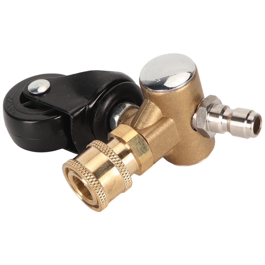 Car Wash   Wheel Adapter, Pressure Washer Joint Wheel, 1Celsius4\  Quick Connector, Unique Design for Car Bottom Cleaning, Brass,
