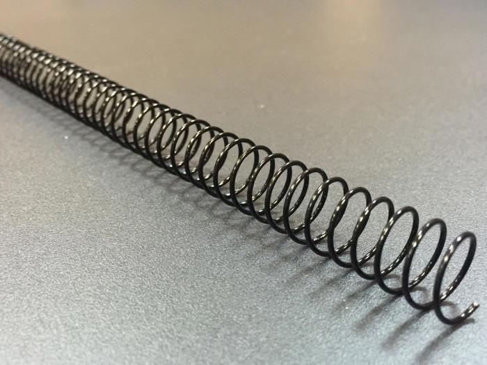 Spirale en plastique - YOSAN - 12 mm - Noir - 100 pcs - Pas 56 4.1