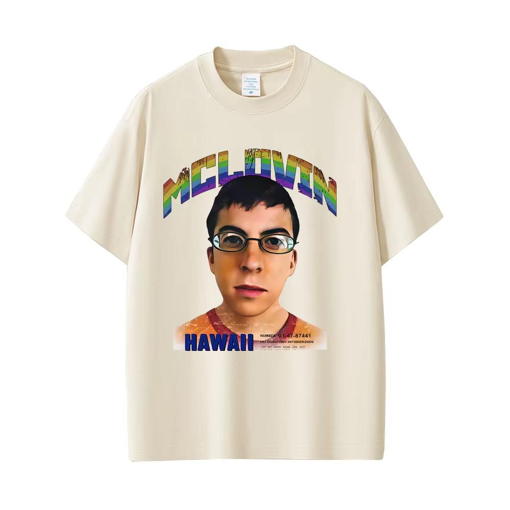 Funny McLovin Mugshot 100cotton Mens Shirt ONeck Short Sleeved Hip Hop Womens Y2k Vintage Harajuku Graphics Tshirt