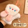 Cute plush women's season thickened half finger flip plush cold ride
