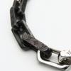 Used LOUIS VUITTON bracelet Monogram Chain M00687 metal 51.3g Silver black Accessories