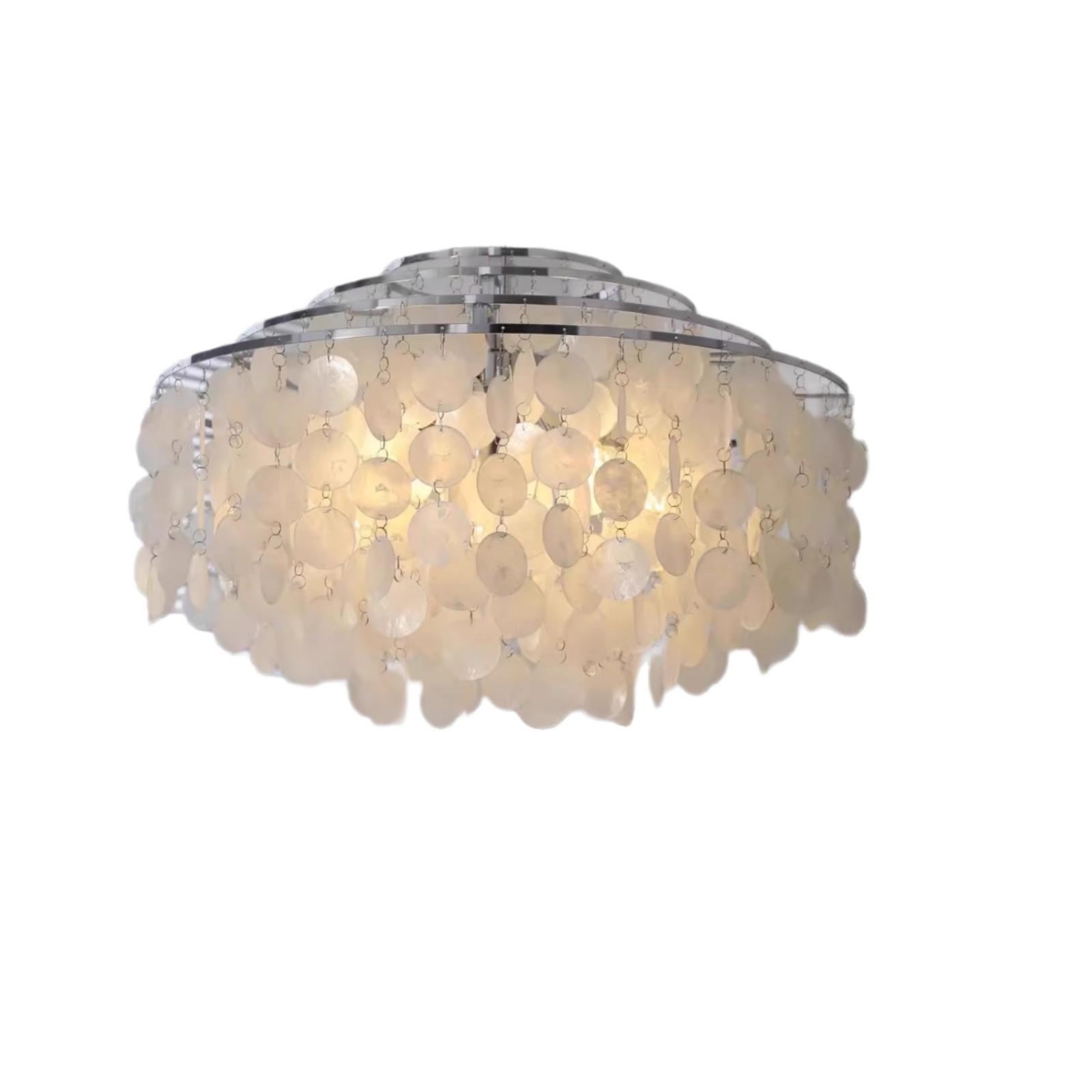 Nordic Morden Style Seashell Wind Chimes Simple Living Room Indoor Deco Chandelier Pendant Light Modern&30&D28cm
