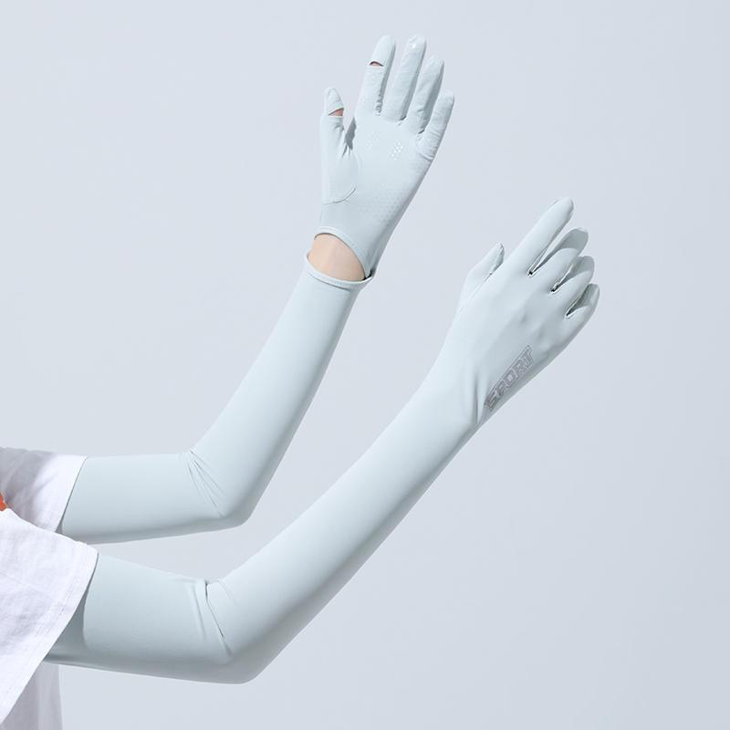 Ice silk sleeves, UV protection, women's summer thin style, extended cool feeling, non-slip and breathable for driving and riding