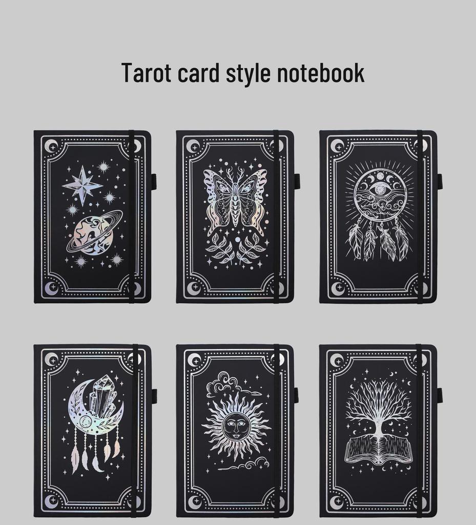 A5 Tarot Style Notebook with Laser Silver Lined Pages