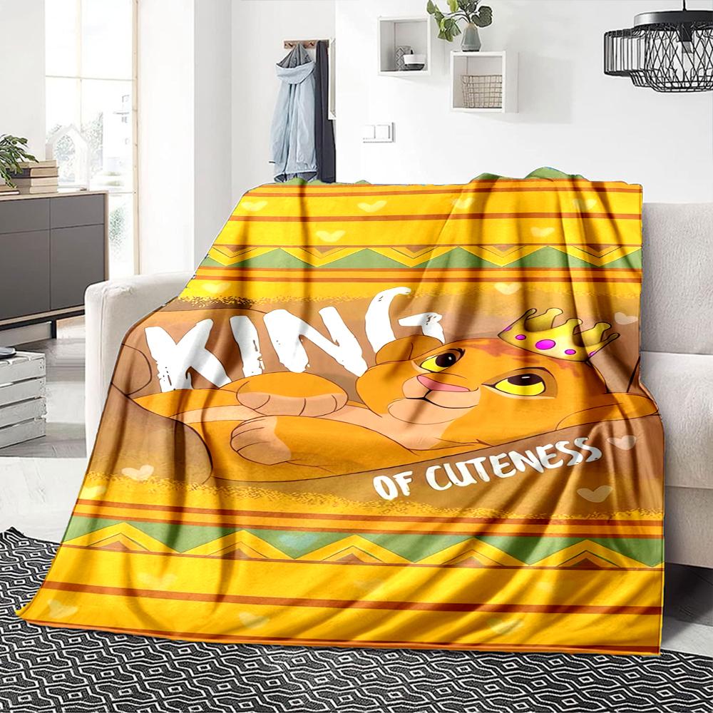 1Pc Lion Celebration Scene Blanket For Couch Bed Plush Cozy Fuzzy Blanket Super Soft Warm Blankets For Fall And Winter 0918267