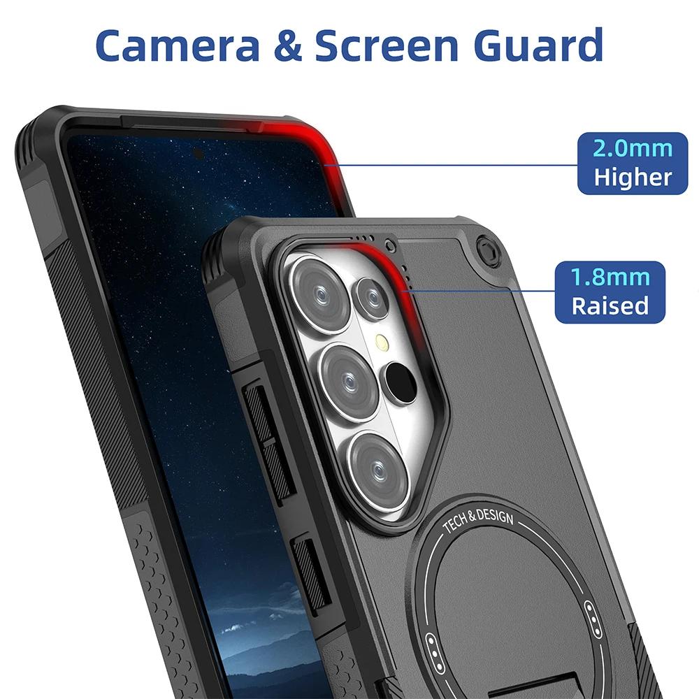 Stand Holder Case for Samsung Galaxy S26 Ultra S25 FE 5G S24 Plus A17 A16 A26 A56 A36 A15 A55 A35 Phone Cases with Kickstand