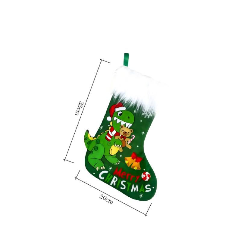 Cartoon Dinosaur Christmas Stockings - Fun Candy-Filled Holiday Decorations and Festival Gifts 1 piece