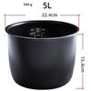 304 Stainless Steel Rice Cooker 5L Inner for Panasonic SR-MS183/SR-DG183/DF181/MG183 Cooking Pot Replacement Rice Cooker Liner