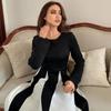 Abito Lungo Casual a Manica Lunga Donna Abiti Maxi Abito da Sera Elegante Abiti da Festa Musulmani Caftani Dubai Turchia Abito Hijab