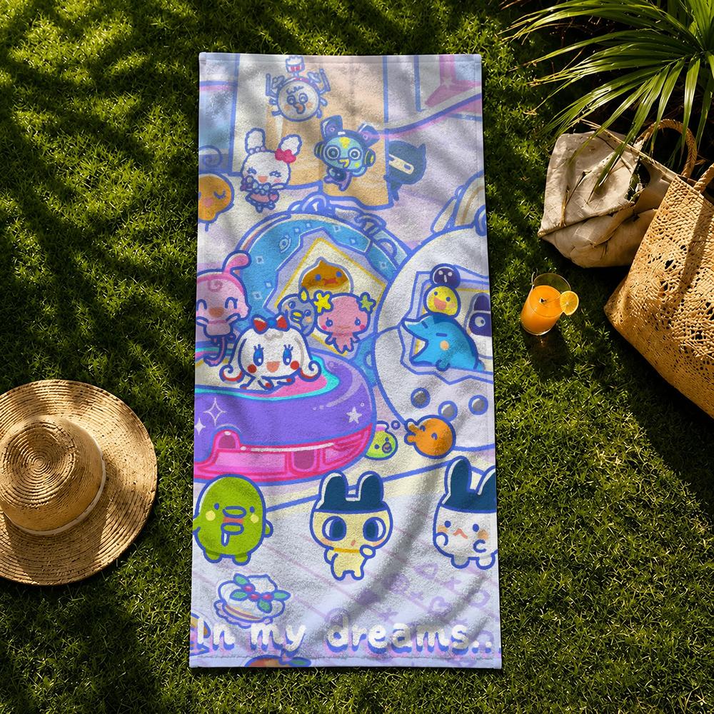 Game T-Tamagotchi Towel Towel beach towel, quick drying absorbent bath towel for Swim,Gym,Camping,Outdoor hot