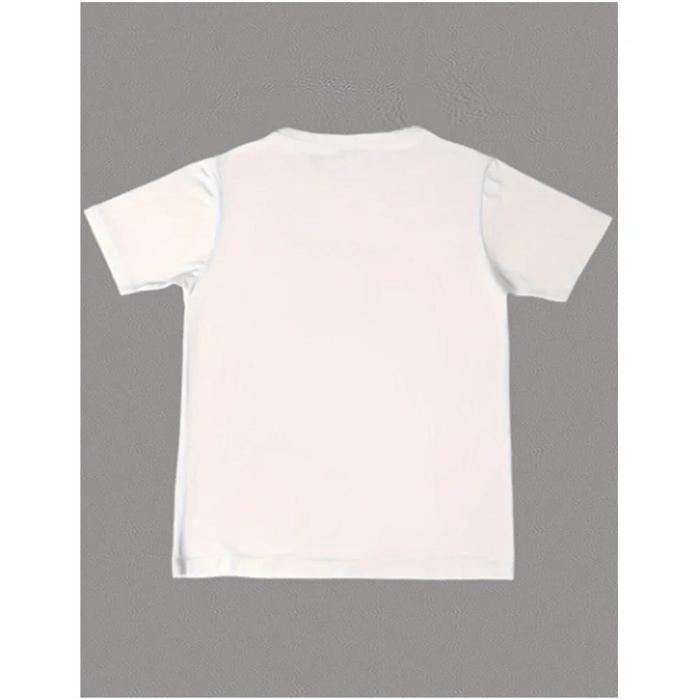 Summer Women's Short Sleeved Cartoon Messy Cat Pattern Printed Comfortable White T-shirt Fashionable Casual Round Neck