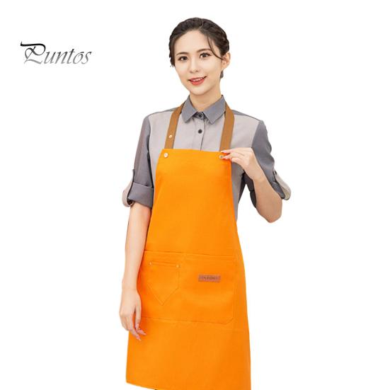 Waterproof Apron for Men Women Adjustable Length Waist Tie Multi-Pocket Apron for Kitchen Grill Restaurant Bar Cafe Beauty Salon Nail Studio Uniforms