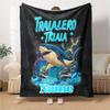 Custom Name "Shark Power: Tralalero Triala" blanket for Couch & Bed, Plush Cozy Fuzzy Blanket Super Soft & Warm Blankets for Fall and Winter. 0908123