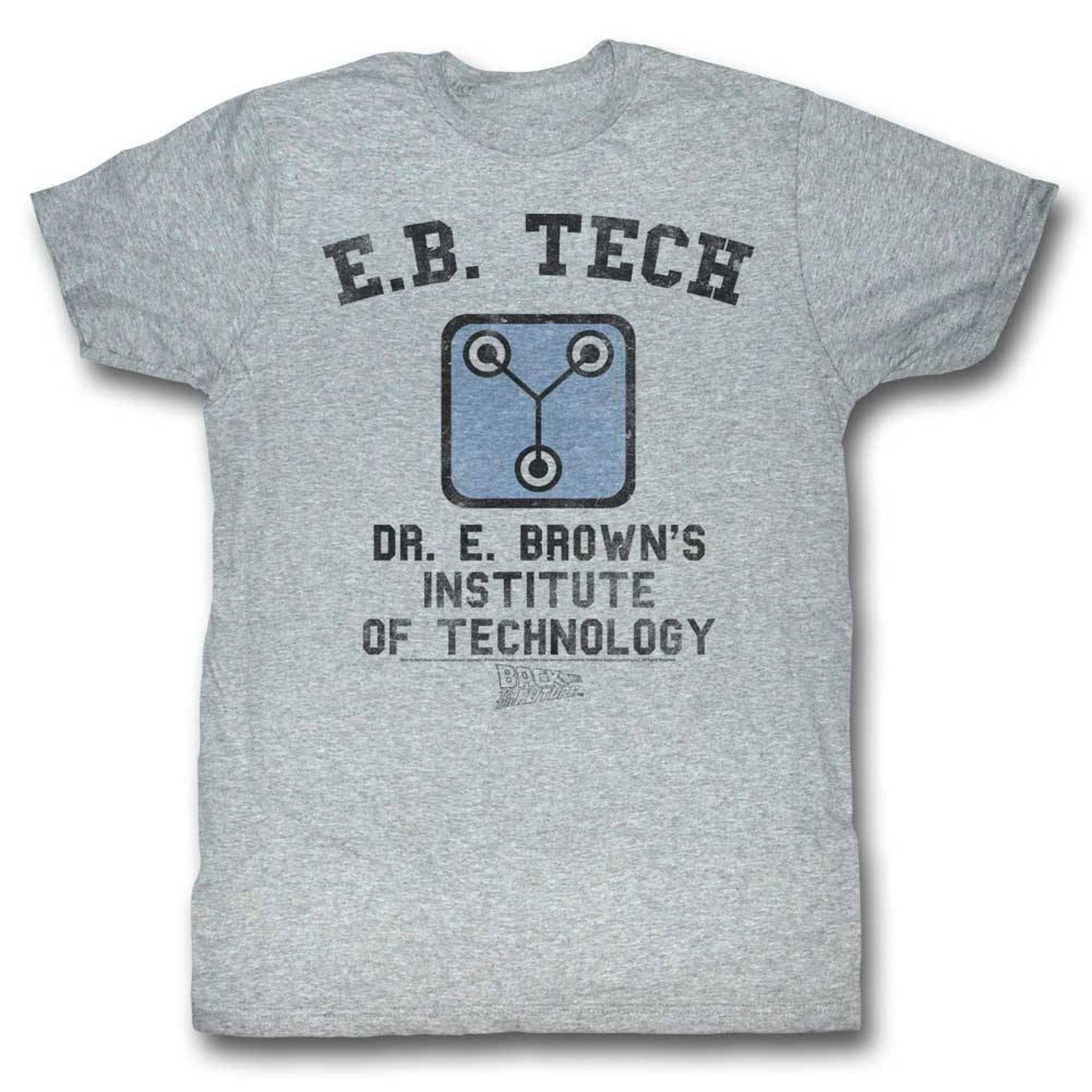 Back to the Future EB Tech Gray Adult T-Shirt S