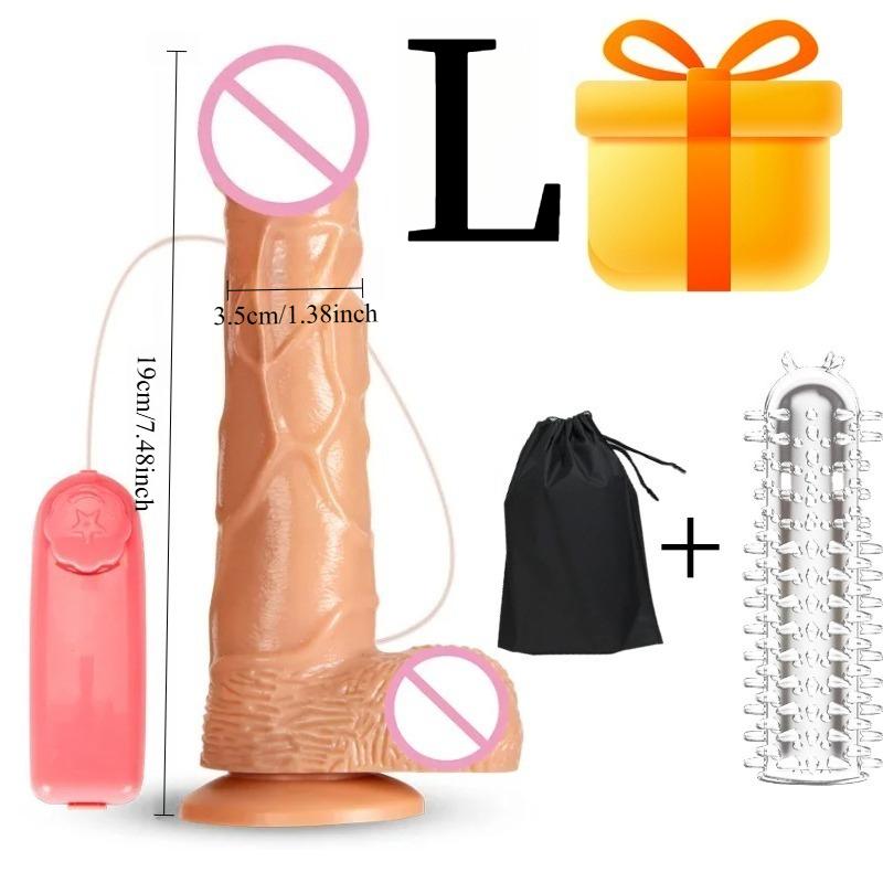 Realistic Dildo Vibrator with Suction Cup,for Clitoral Anal Stimulation,Vaginal Massager Female Masturbator Sex Toys Women Men