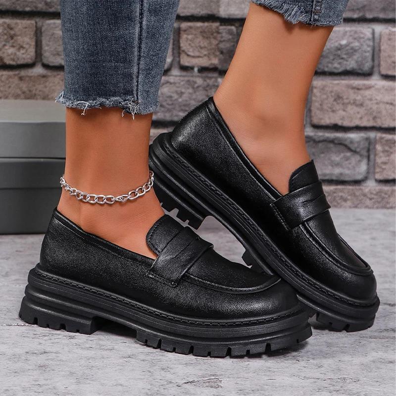 fashion Women Flats Loafers Shoes Autumn Fashion Platform Shoes 2024 New Designer Walking Casual Shoes Cozy Dress Trend Chaussures Femme