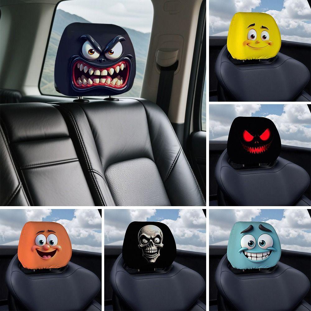 Elastic Car Seat Cover Universal Car Seat Headrest Interesting Car Headrest Cover  Halloween