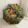 1PC Bird Flowers Umbrella-8-Rib Reinforced Portable Folding Travel Suitable for All Seasons Outdoor Daily Use-G327