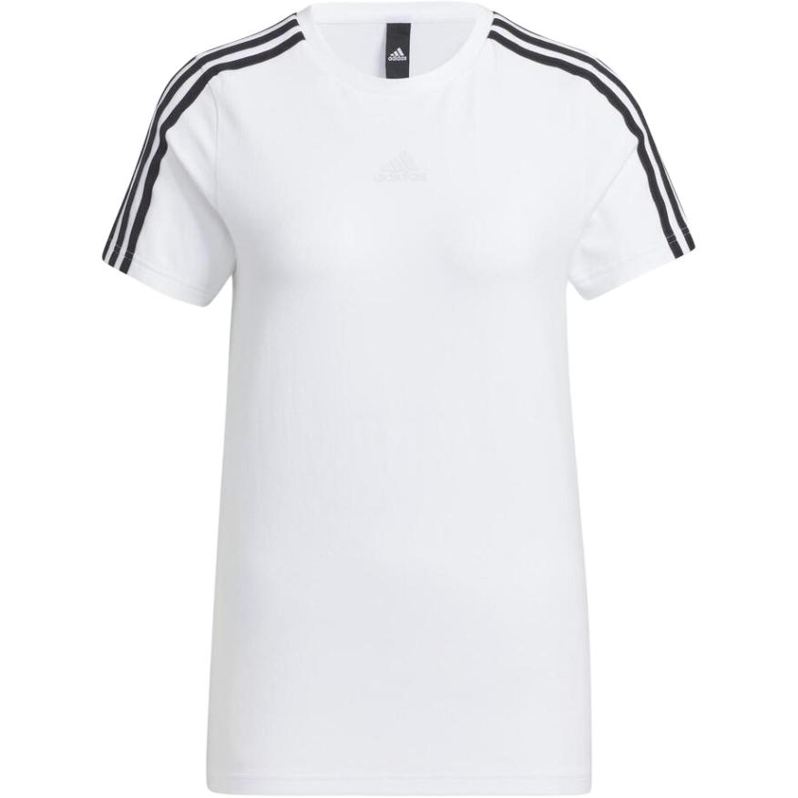 

Adidas T Shirts Women s White Crew Neck Moderate Straight Fit HM7054 M
