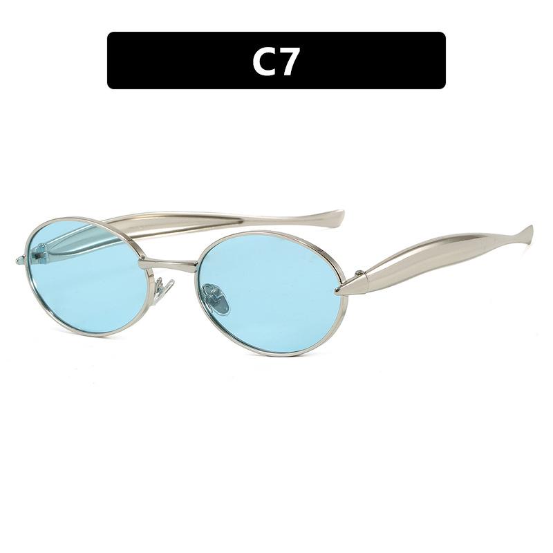 Retro Steampunk Sunglasses Vintage New Women's Metal Oval Sun Glasses Ladies Classic Glasses UV400 Sunscreen Eyewear