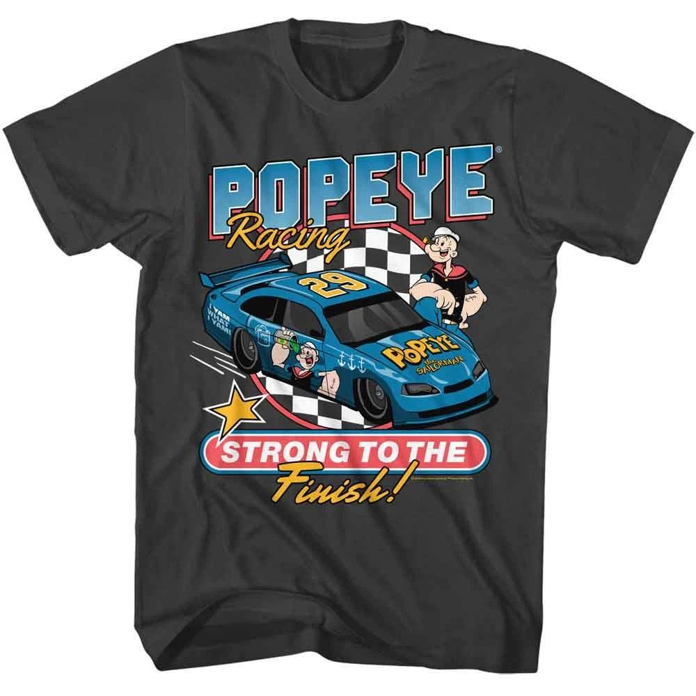 Popeye - Strong To Race Finish - American Classics - Solid Gray  Short Slee 130