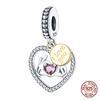 100% Copper Love Mother And Daughter Charms Fitoriginal Bracelets Diy Jewelry Making For Women Gift