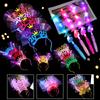 Number Letter LED Glow Hair Bands Photographic Headwear New Year Headdress  Men/Women/Kids