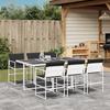 VidaXL Garden Dining Set with Cushions 7 Pcs White Textilene, Outdoor Dining Set, Dining Furniture of 3295104
