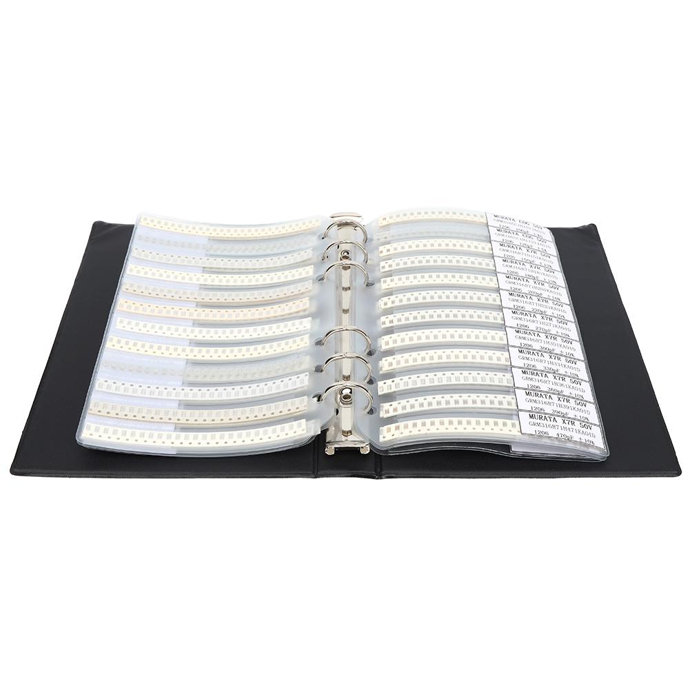 1206 Series 80 Value Capacitors Assortment Kit Electron Components Sample Book Black