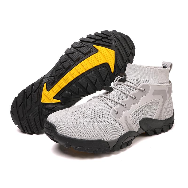 Outdoor Sneakers for Men Anti-slip Hiking Sports Shoes Breathable Mesh Ankle Boots Barefoot Climbing Shoes Wear-resistant Big Size 48