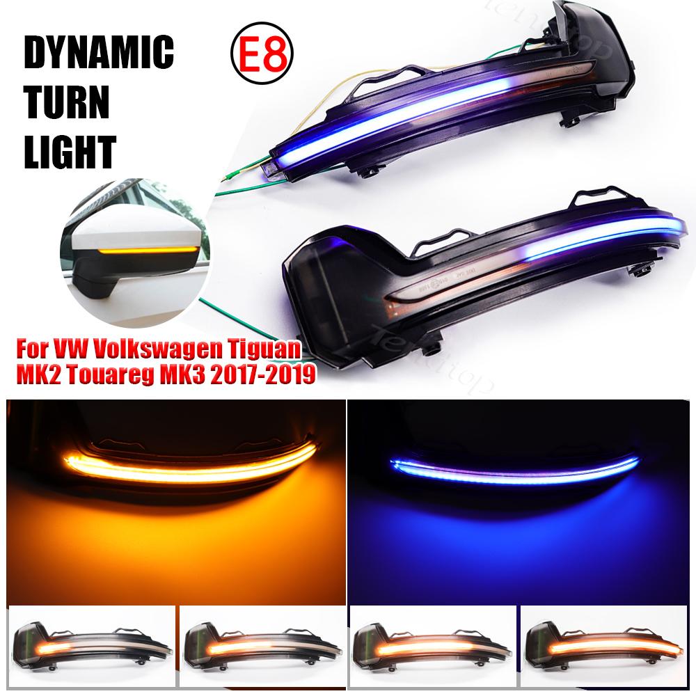 LED Mirror Blinker Dynamic Turn Signal Indicators Lights for VW Tiguan MK2 Touareg MK3 Sequential Indicators Lamps