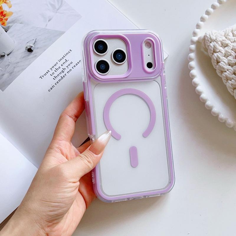 Apple 17 Pro Max Magnetic Soft Case: iPhone 14-16 Airbag Drop-proof Protective Cover