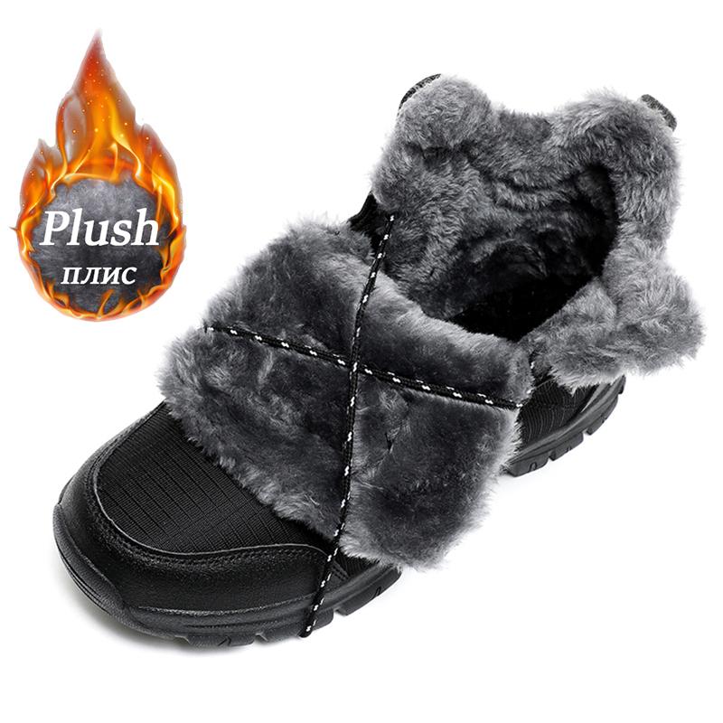 Hiking Boots Men Winter Snow Boots For Waterproof Sneakers Super Warm Men's Original Boots Outdoor Male Work Shoes Size 39-48