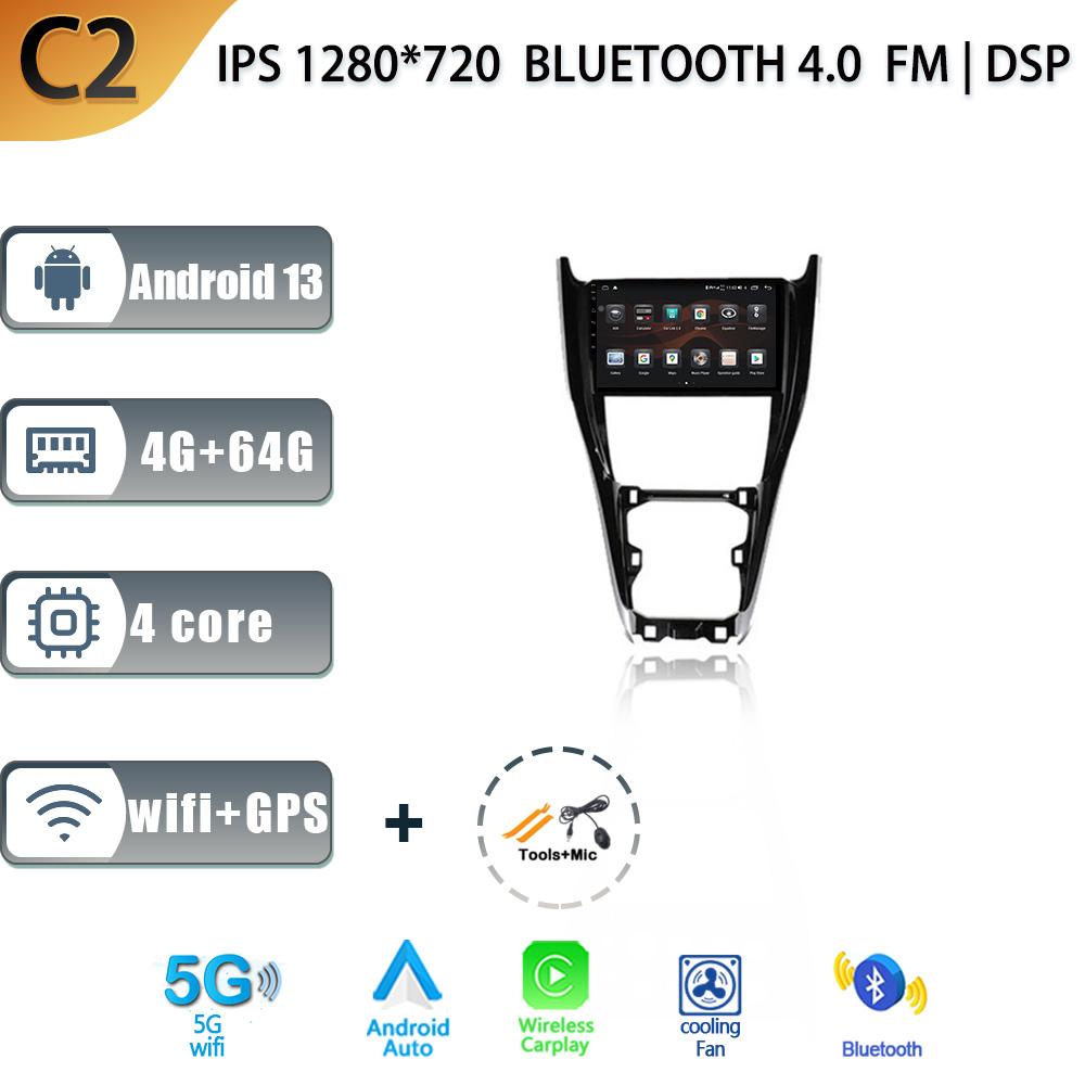 Android 13 For Toyota Harrier XU60 2013 - 2020 Auto Radio Car Multimedia Player Navigation Screen WIFI  Carplay Stereo Head Unit