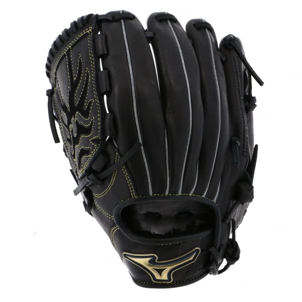 Mizuno Select Nine Professional Junior Soft Baseball Kenta Maeda 2022SS 09 Throw Glove, Model, (1AJGY26811), Black, Left-Handed