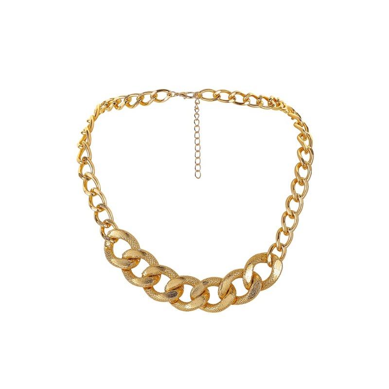Gold chain ins exaggerated short choker necklace trendy punk style necklace