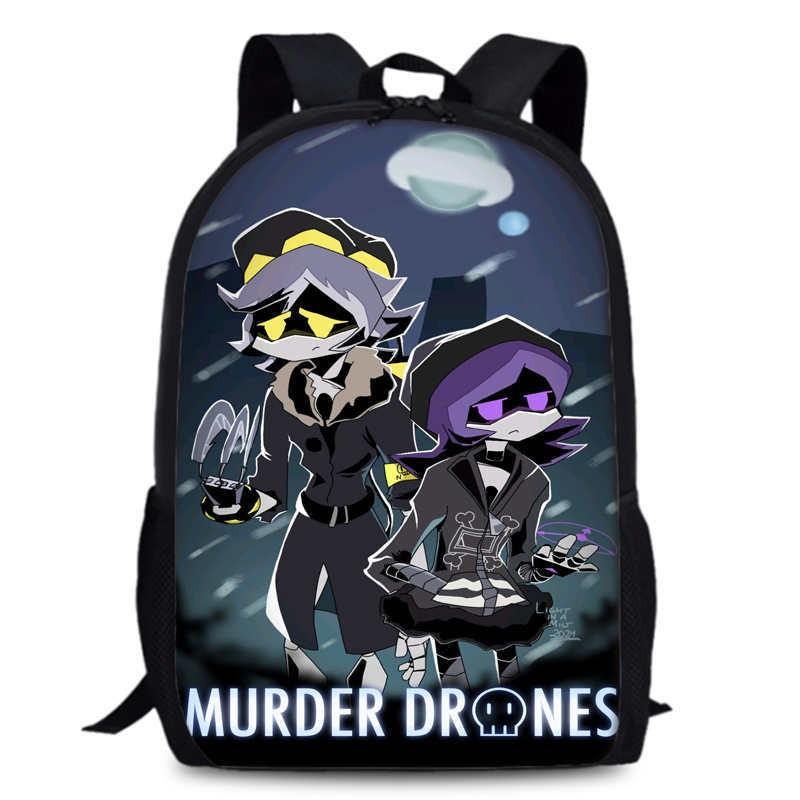 15 Inch Anime-Inspired Drone Themed Backpack Students - Large Capacity Oxford Fabric Unisex School Bag