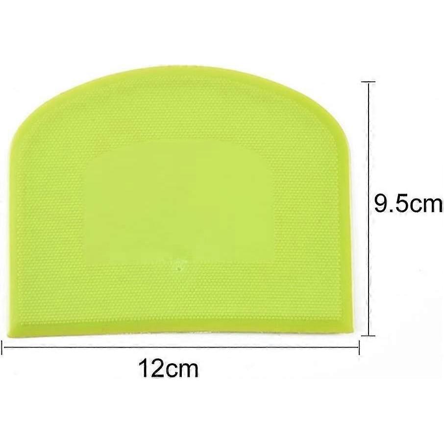 2 Pieces Dough Scraper Bowl Scraper Food-safe Plastic Dough Cutter Flexible Plastic Scraper Bench Scraper Multipurpose Food Scrappers For Bread Dough