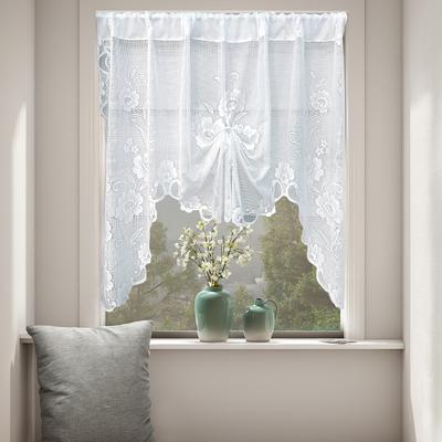 Butterfly Pull-Out Curtain Warp Knitted White Lace Curtain Gauze Curtain Bay Window Kitchen Partition Door Curtain Shein