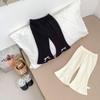 Baby Girls' Stylish Bow Flared Casual Pants