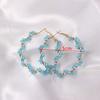 Oversize Hoop Earrings for Women Acrylic Beads Imitaiton Pearl Women Earrings Colorful Beads Round Earrings Pendientes Acrilicos