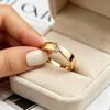 1 Stück Damen Eleganter Schmuck Leichter Luxus Geometrische Linien Party Ring Gold Kupfer Zirkonit Fingerringe