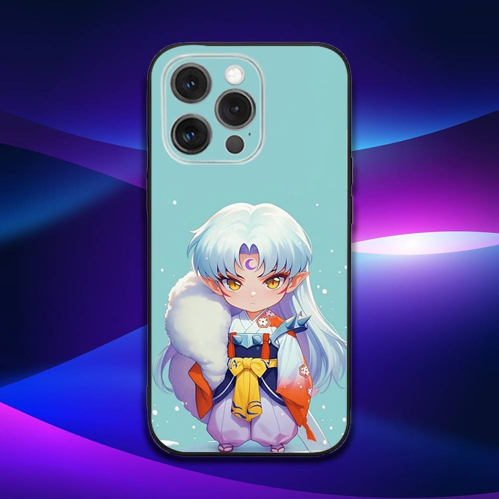 Anime I-Inuyashas Phone Case For iPhone 16e,16,15,14,13,12,11,Pro,X,XS,Max,XR,Plus,Mini Soft Black Cover