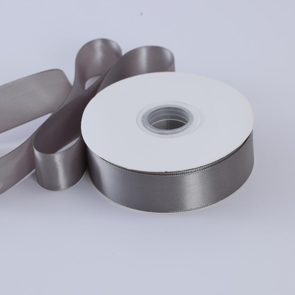 Stock 1.5 Inch 25Y Single Face pink Silk Ribbon Solid Color Polyester Satin Ribbon for Garment Accessory Gift Package